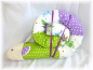 Preview: Baby-Bettschlange  grün weiß lila